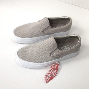 Vans Slip Ons - Taupe with Metallic Detail